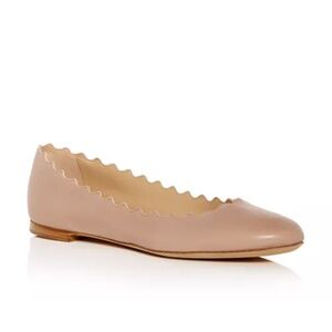 Chloe Lauren Scalloped Edge Ballet Flats